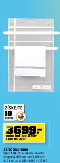 Zářič Supreme pro ohřev vzduchu sáláním