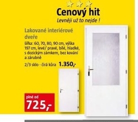 bíle lakované interierové dveře plné