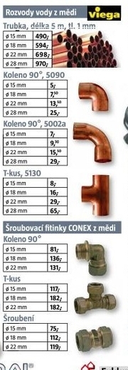 měděné rozvody vody VIEGA
