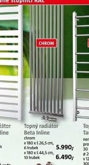 koupelnový radiátor Beta Inline