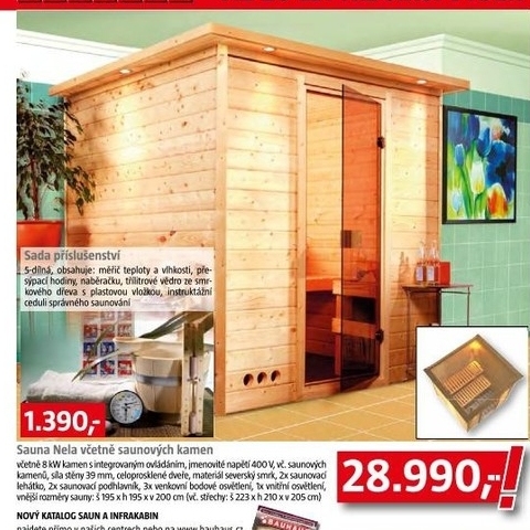 sauna Nela s kamny 8 KW