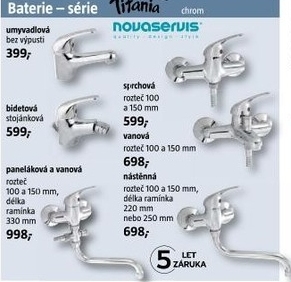 NOVASERVIS koupelnové baterie 