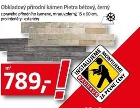 přírodní kámen Pietra, béžový a černý