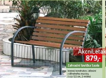 zahradní lavička Saale, kovov/dřevo