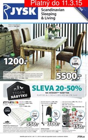 akční leták Jysk 26.2.2015-11.3.2015
