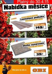 akční leták OBI 30.3.2015-30.4.2015