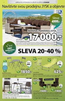 akční leták Jysk 4.6.2015-17.6.2015