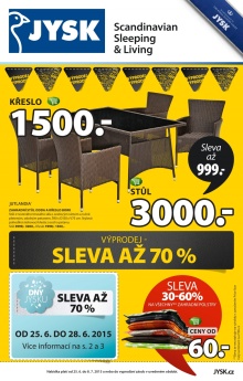akční leták Jysk 25.6.2015-8.7.2015