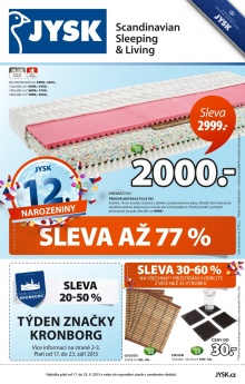 akční leták Jysk 17.9.2015-23.9.2015
