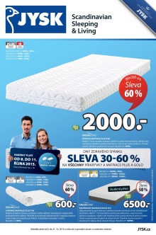 akční leták Jysk 8.10.2015-21.10.2015
