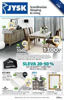 akční leták Jysk 25.2.2016-9.3.2016