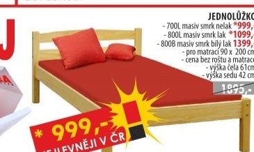 Jednolůžko 800