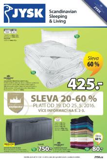 akční leták Jysk 19.5.2016-1.6.2016