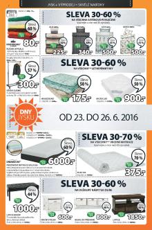 akční leták Jysk 23.6.2016-6.7.2016