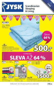 akční leták Jysk 21.7.2016-3.8.2016