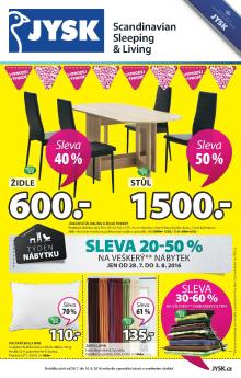 akční leták Jysk 28.7.2016-10.8.2016