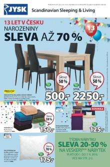 akční leták Jysk 1.9.2016-14.9.2016