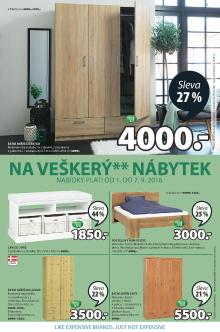 akční leták Jysk 1.9.2016-14.9.2016