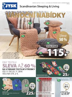 akční leták Jysk 17.11.2016-30.11.2016