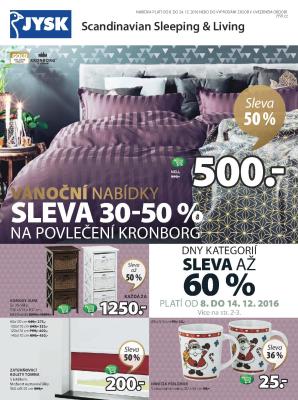 akční leták Jysk 8.12.2016-15.12.2016