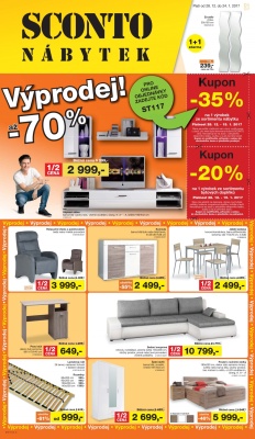 akční leták Sconto nábytek 28.12.2016-24.1.2017