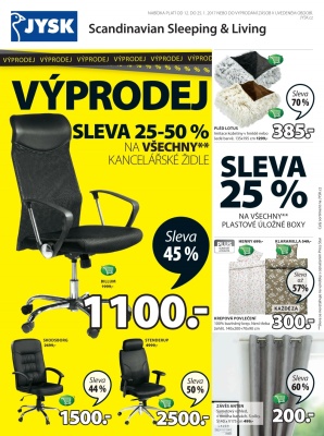 akční leták Jysk 12.1.2017-25.1.2017