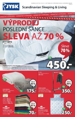 akční leták Jysk 2.2.2017-15.2.2017