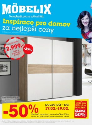 akční leták Möbelix 13.2.2017-26.2.2017