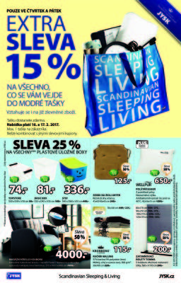 akční leták Jysk 16.2.2017-1.3.2017