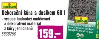 Dekorační mulčovací kůra s dusíkem Floraself 60 l