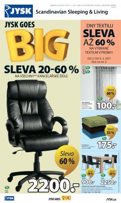 akční leták Jysk 2.3.2017-15.3.2017