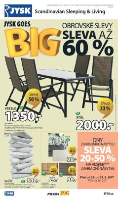 akční leták Jysk 23.3.2017-5.4.2017
