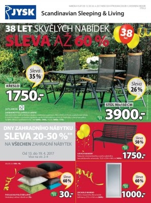 akční leták Jysk 13.4.2017-26.4.2017