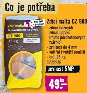 Zdící malta Weber