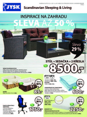 akční leták Jysk 29.5.2017-4.6.2017