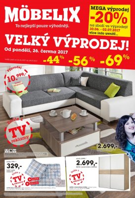 akční leták Möbelix 26.6.2017-9.7.2017