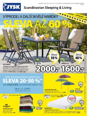 akční leták Jysk 29.6.2017-12.7.2017