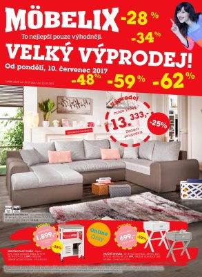 akční leták Möbelix 10.7.2017-23.7.2017