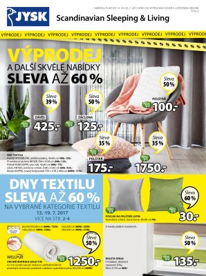 akční leták Jysk 13.7.2017-26.7.2017