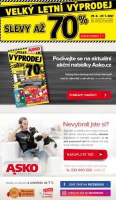 akční leták ASKO 10.7.2017-16.7.2017