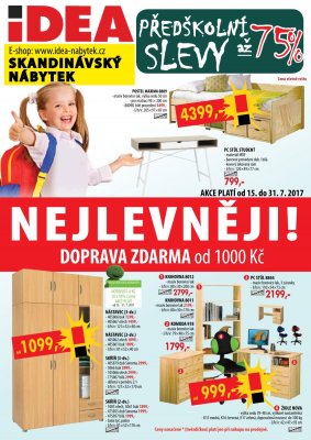akční leták IDEA nábytek 15.7.2017-31.7.2017