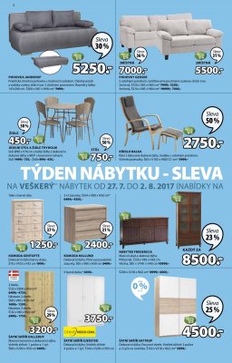 akční leták Jysk 27.7.2017-9.8.2017