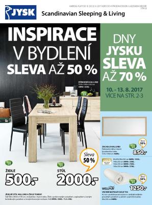 akční leták Jysk 10.8.2017-23.8.2017