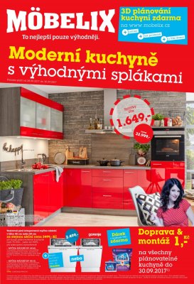 akční leták Möbelix 28.8.2017-30.9.2017