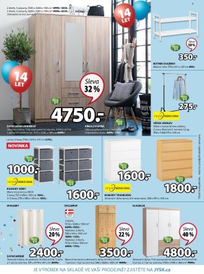 akční leták Jysk 21.9.2017-4.10.2017