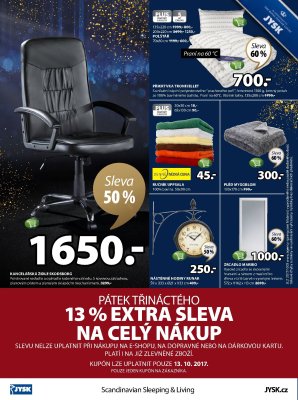 akční leták Jysk 12.10.2017-19.10.2017