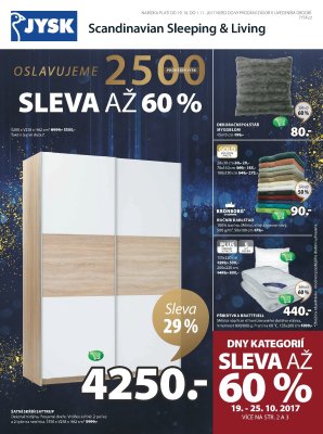 akční leták Jysk 19.10.2017-1.11.2017
