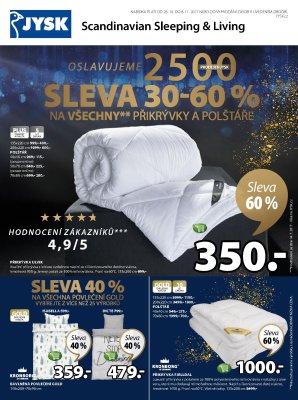 akční leták Jysk 26.10.2017-8.11.2017