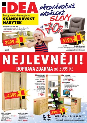 akční leták IDEA nábytek 1.11.2017-14.11.2017