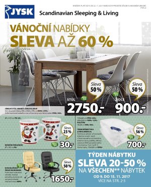 akční leták Jysk 9.11.2017-22.11.2017